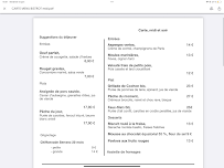 Menu Bistrot de la Comédie Page 1