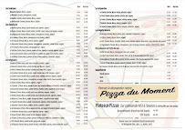 Menu Les pizz à Marie Page 1
