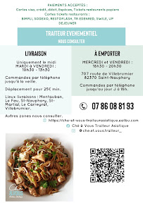 Menu Ché & Vous Traiteur Asiatique Page 2