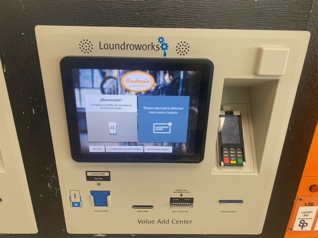 Washtopia laundromat interior in Omaha, NE