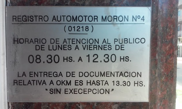 Registro De La Propiedad Automotor Moron N° 4, Author: Marcelo Nieto