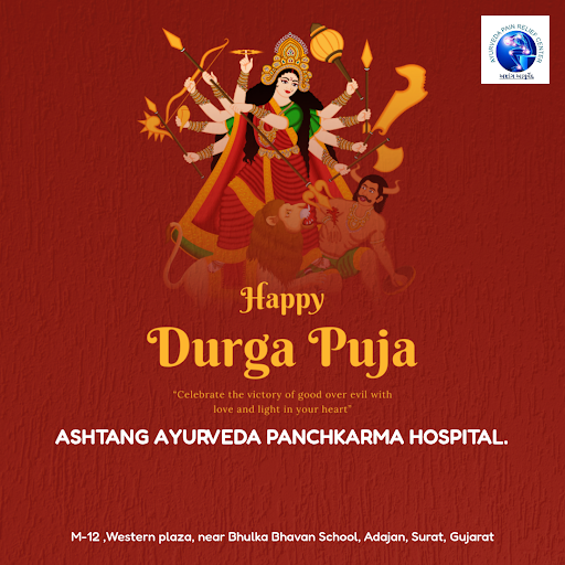 Wishing you a joyful Durga Pooja! Ashtang Ayurveda Panchkarma Hospital, Surat, offers authentic A… post image