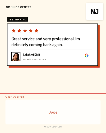 Lakshmi Dixit raves about her exceptional experience at NR Juice Centre in Delhi! She loved the r… post image