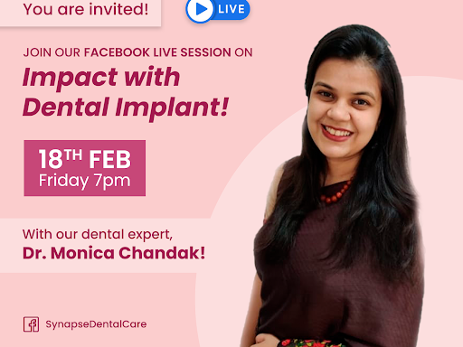 ✔ Don't let a missing tooth prevent you from smiling! Listen to Dr. Monica Chandak 👩‍⚕️ tells you… post image