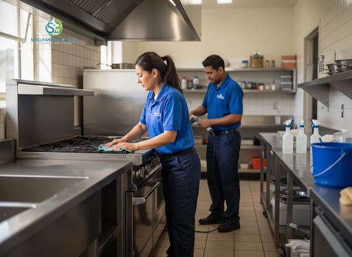 Is sticky grease, food stains and smoke residue making your kitchen hard to maintain? SB Cleaning…
