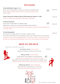Menu Chez Albert - Restaurant à Combloux Page 1