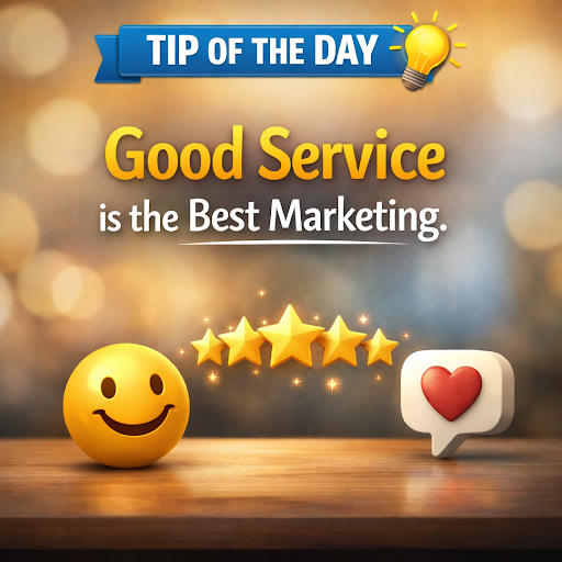 Tip of the Day: Good Service is the best marketing