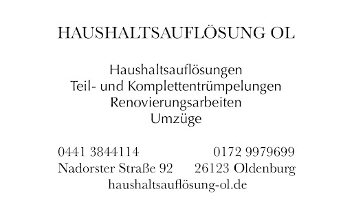 Haushaltsauflösung und Entrümpelung OL Eric Ischtschuk