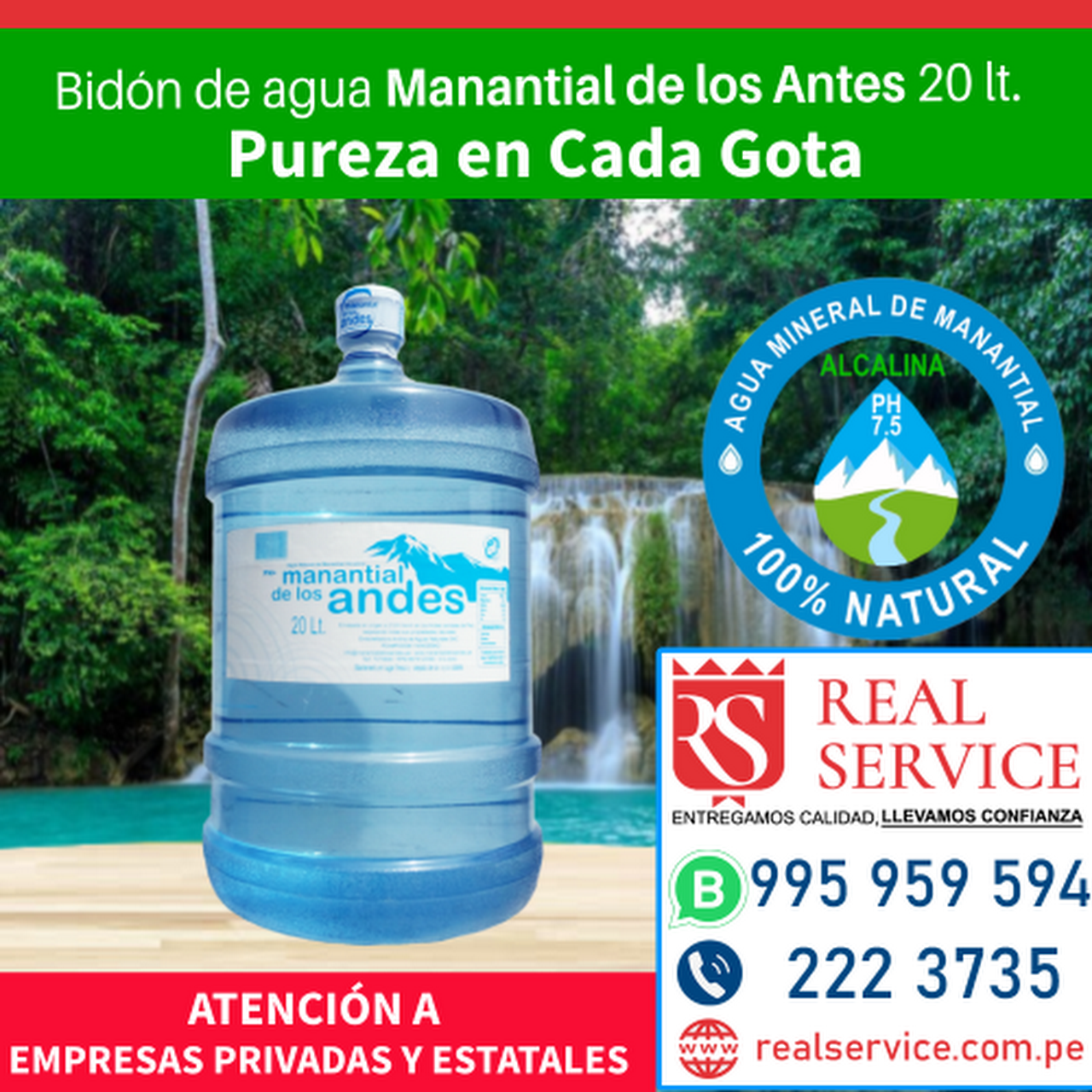 SAN LUIS AGUA MINERAL X 20 LT BIDON ENVASE RETORNABLE