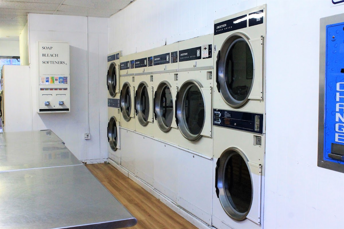 Clean N Breazy laundromat interior in Denver, CO
