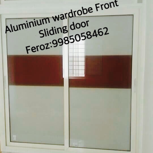 Aluminium wardrobe front sliding door post image