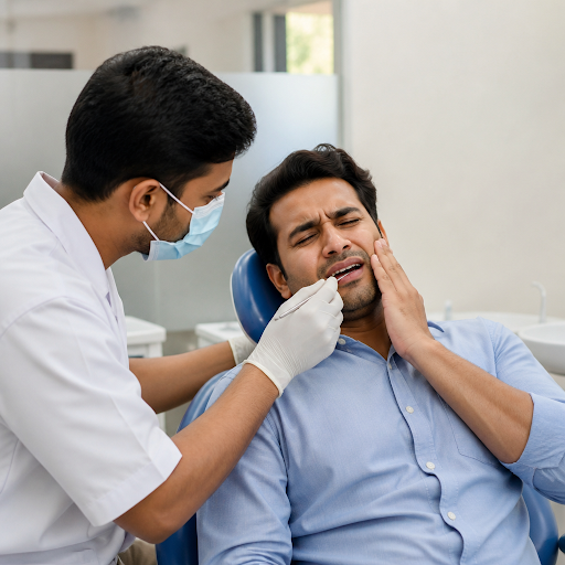 Severe toothache, broken tooth, or sudden gum swelling? Mahamana Dental Clinic varanasi in Nagwa… post image