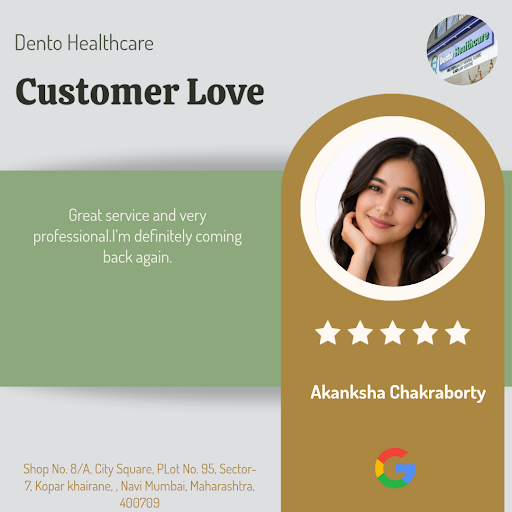 Akanksha Chakraborty's smile shines brighter thanks to Dento Healthcare in Navi Mumbai! She raves… post image