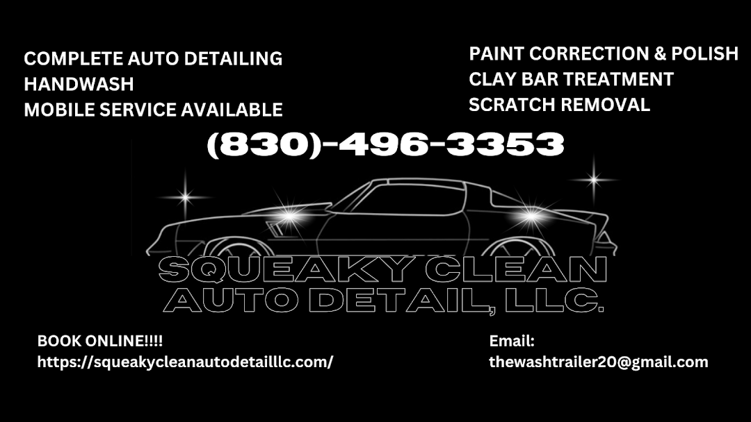 Squeaky Clean Auto Detail, LLC. - Car Wash in Kerrville