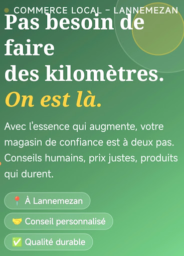 📍 Pas besoin de faire des kilomètres pour bien équiper votre maison.

Chez Pulsat Lannemezan, on est là, près de chez vous, avec des vrais conseils et des produits qui durent dans le temps.

Parce qu'aujourd'hui, bien acheter c'est acheter utile, local et durable.

🧹 Grand nettoyage de printemps ? On a les aspirateurs qu'il vous faut.
📺 Envie d'un nouveau téléviseur ? On vous guide sans jargon.
🛋️ Besoin d'un canapé confortable pour toute la famille ? On est là.
🍳 Une plancha pour profiter des beaux jours ? On en parle ensemble.

Venez nous voir — le café est chaud et le conseil est gratuit ☕

📍 Pulsat – Lannemezan | Du lundi au samedi
#AchatLocal #Lannemezan #Pulsat #CommerceDeProximité #Printemps