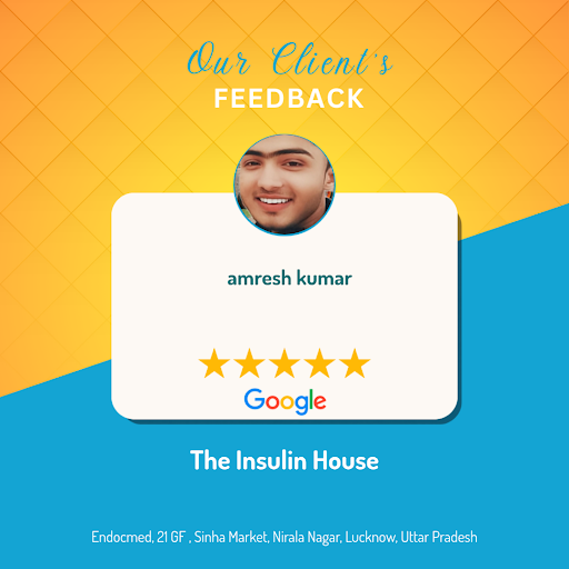 Amresh, a satisfied customer from Lucknow, gives a glowing 5-star review to The Insulin House, a…