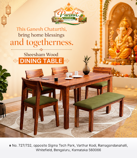 Purohit Living offers premium Sheesham wood furniture, including elegant dining tables, perfect f… post image