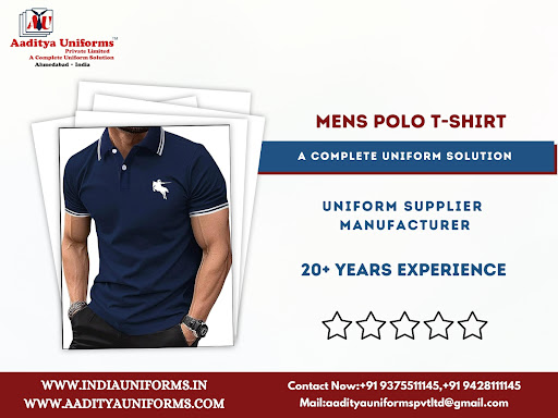 Mens Polo T-Shirt Available At Aaditya Uniforms