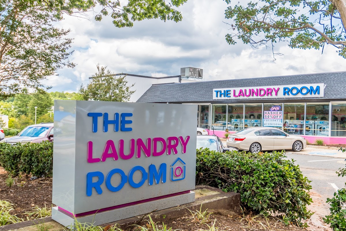 The Laundry Room laundromat interior in Charlotte, NC