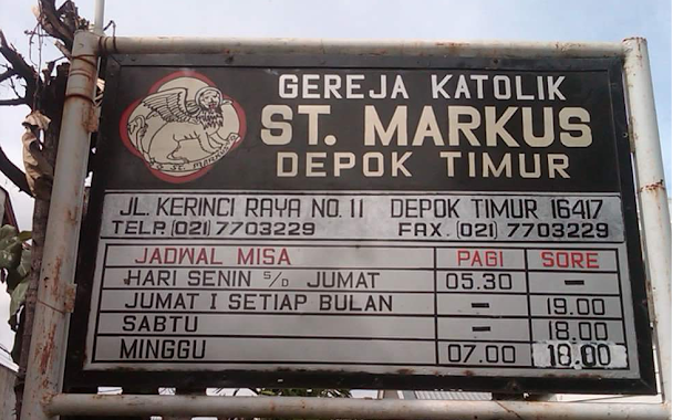 Gereja Katolik St. Markus, Depok Timur, Author: aji sal