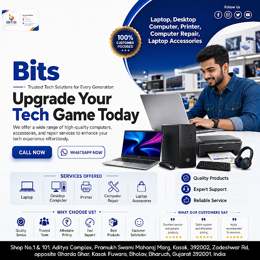 At Bits, find top-quality printers compatible with your laptop and desktop, along with expert rep… post image