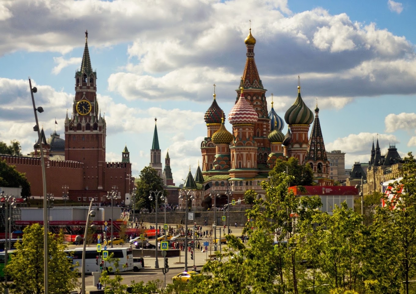 A Gentleman in Moscow filming outside of The Moscow Kremlin in Russia