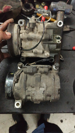 Maruti suzuki swift petrol compressor service and repair and ac gas refilling