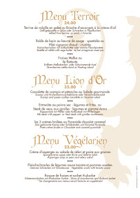 Menu Restaurant Au Lion d'Or Page 5