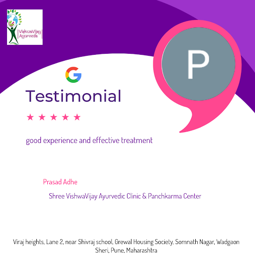 Prasad, a satisfied client, raves about his exceptional experience at Shree VishwaVijay Ayurvedic…