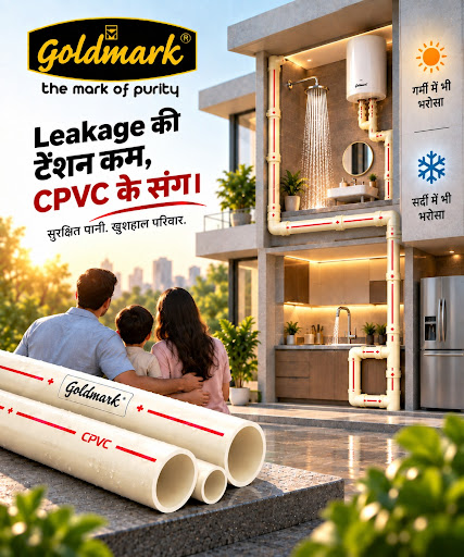 Choose Goldmark CPVC Pipes for dependable plumbing solutions