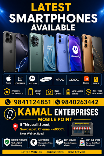 📱 Latest Smartphones Available at Kamal Enterprises Mobile Point! Visit us for the newest Apple,… post image