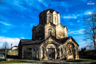 Photos of Katskhi's cylindrical form Church