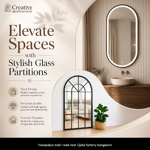 Creative Glass House Decor specializes in custom SS PVD partitions. Visit our glass cut shop near… post image