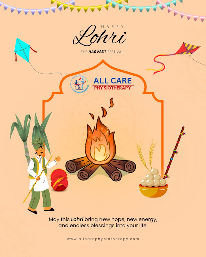 🎊 Happy Lohri from all of us at All Care Physiotherapy! 🎉