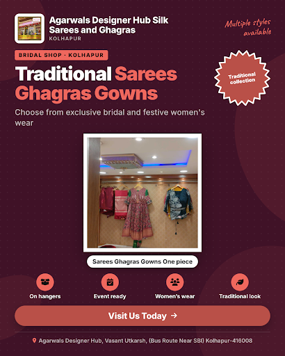 Discover a stunning collection of traditional silk ghagras in Kolhapur at Agarwals Designer Hub.… post image