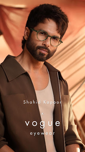 In this image, Shahid Kapoor is seen wearing a striking pair of Vogue Eyewear optical glasses tha…