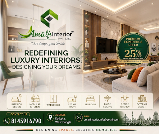 আপনার স্বপ্নের বাড়িকে দিন এক নতুন রূপ, Amalfi Interior Pvt. Ltd.-এর সাথে! ✨