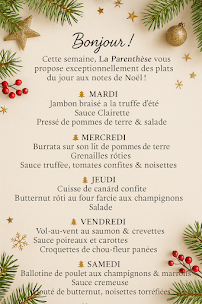 Menu La Parenthèse de Douceurs Page 1