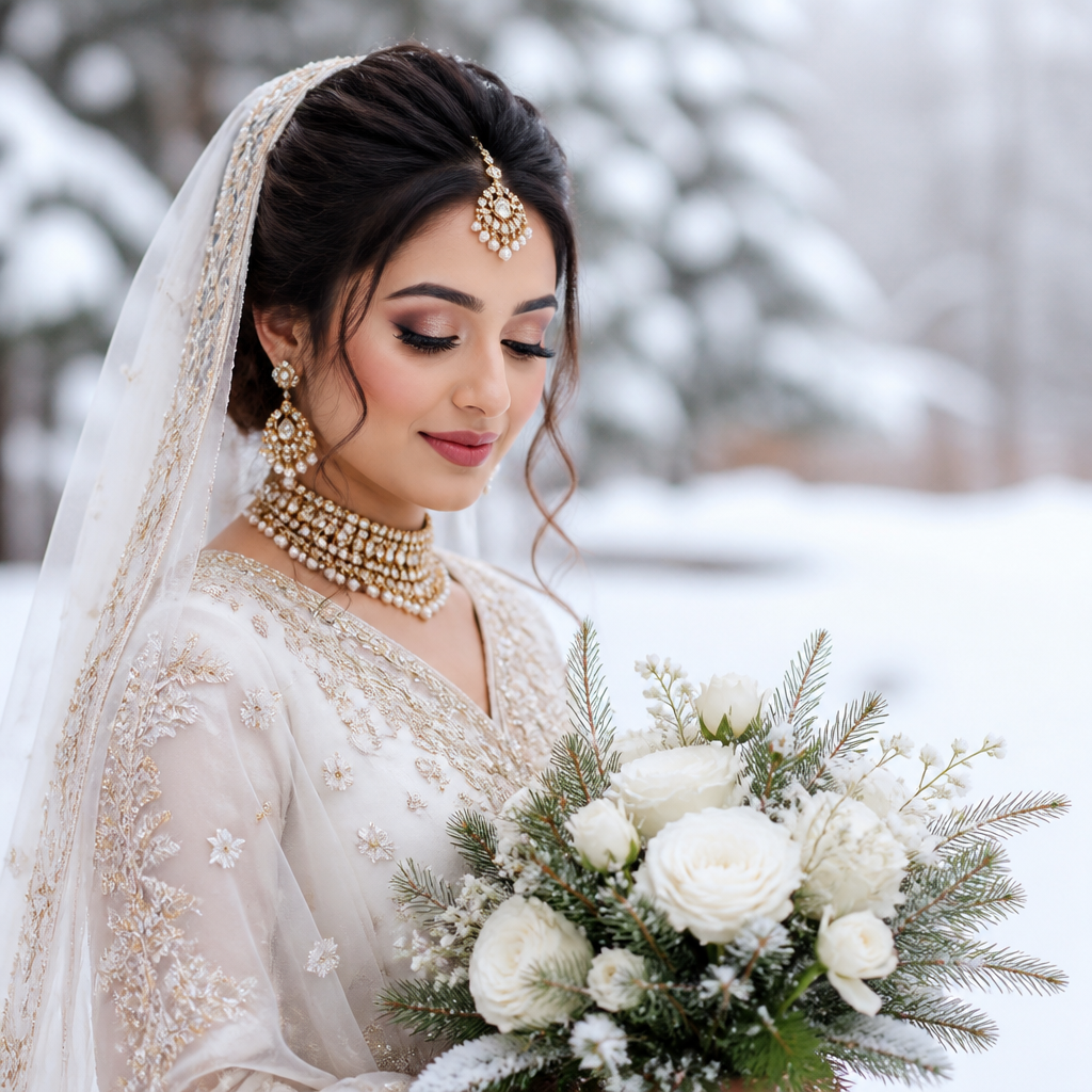 Winter Wedding Bridal Makeup That Stays Flawless All Night