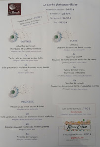 Menu La Rencontre Page 1