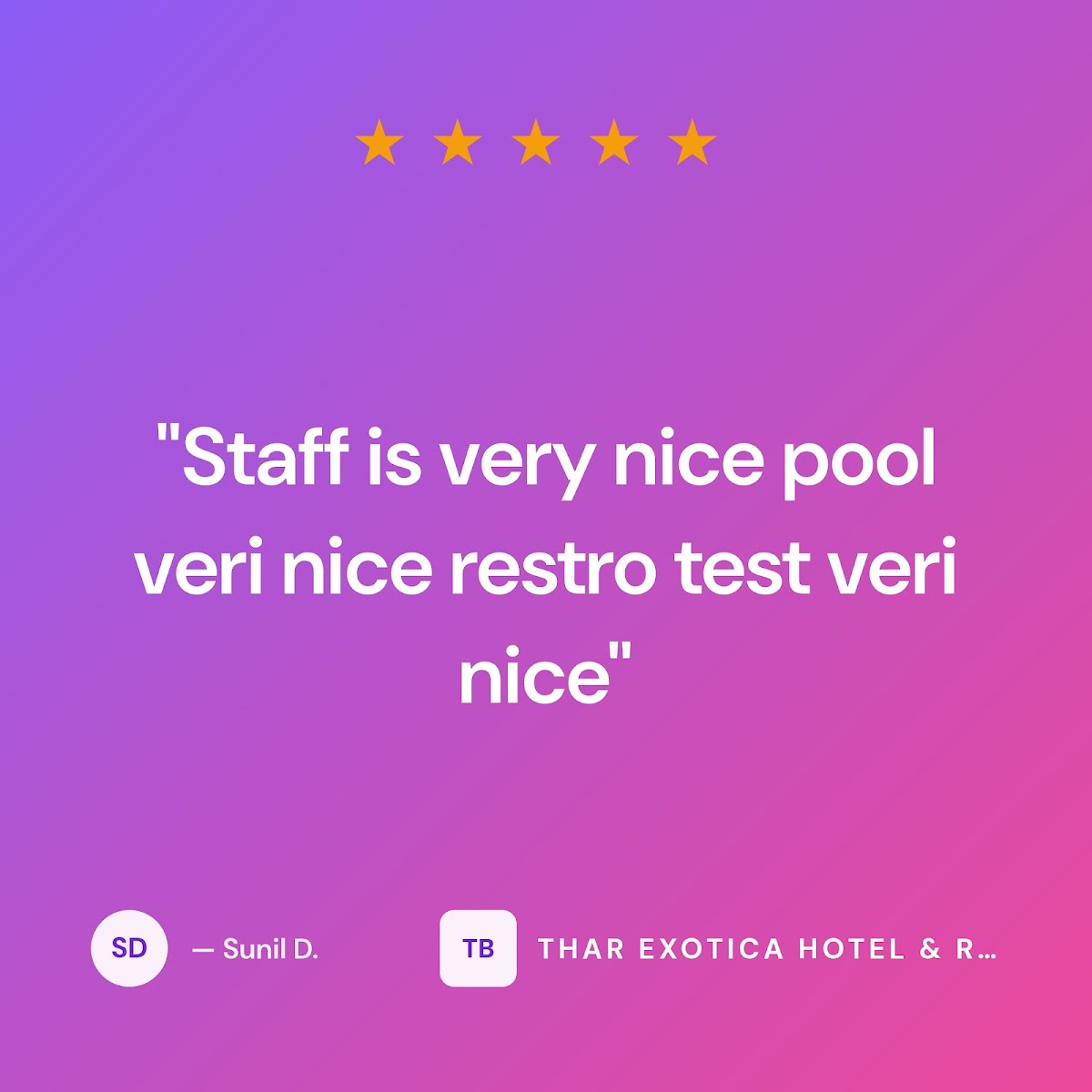 We're so grateful for your kind words, Sunil