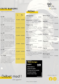 Menu Grain de Celte - Bar Brasserie Restaurant - Le Croisic Page 1