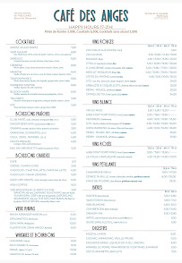 Menu Café des Anges Page 6