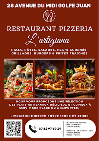 Menu L'artigiana PIZZA, PÂTES, SALADES, PLATS CUISINÉS, GRILLADES, BURGERS & FRITES FRAÎCHES Page 1