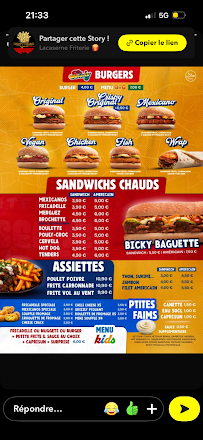 Menu Friterie La caserne Page 1