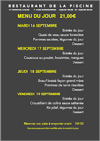 Menu Restaurant de la Piscine Sarreguemines chez Léon Page 9