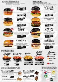 Menu Black and White Burger Gonesse Page 1