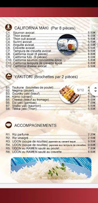 Menu Le Sushi d'Or Page 3