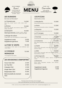 Menu Le Dakiti, Baden Page 1