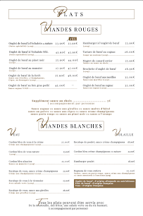 Menu Restaurant La Panthère Page 1